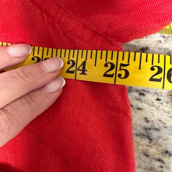 Ralph Lauren Womens Red Linen Button Down Shirt Embroidered RLL Logo Plus Size - Picture 6 of 7